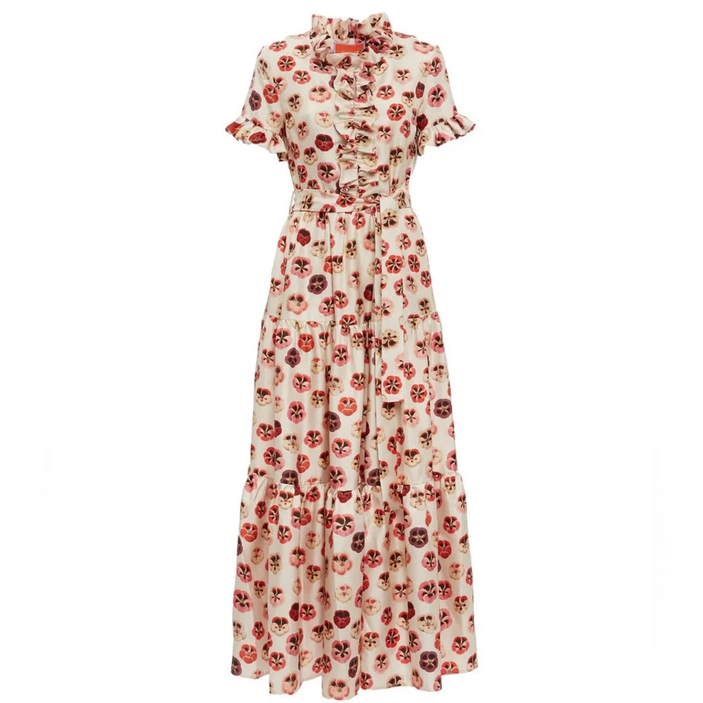 La Doublej Long And Sassy Midi Dress
Micro Pansy in Silk Twill - Picture 1 of 15